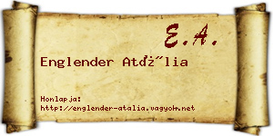 Englender Atália névjegykártya